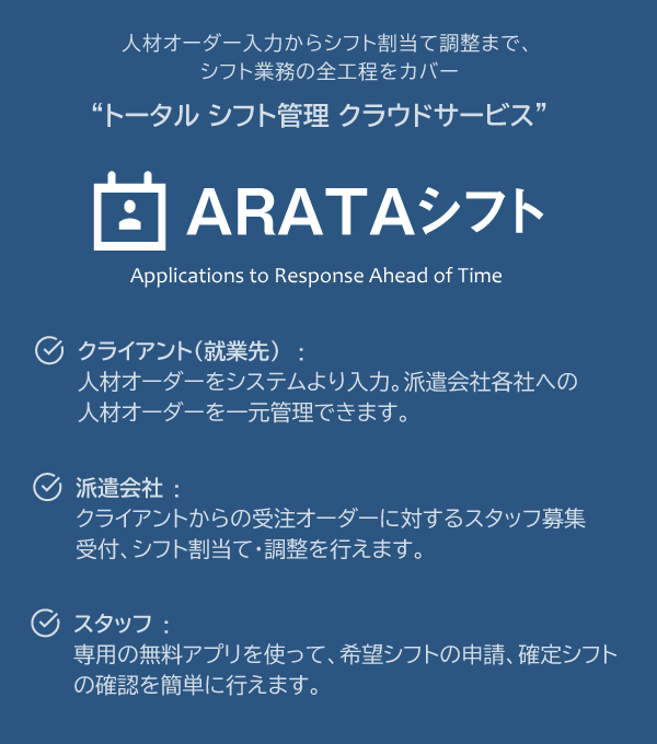 【検証環境】ARATAシフト